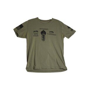 Grunt Style Green Safe Space Offended Triggered Tee Shirt Mens Large